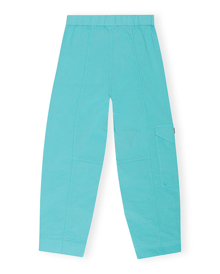 Canvas Elasticated Curve Pant Blue Curacao