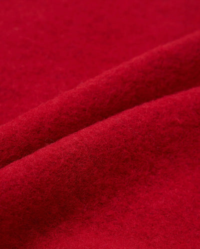 FLEECE CARDIGAN - SCARLET