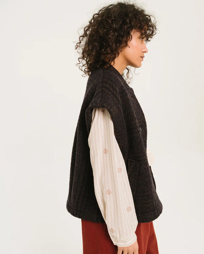 Sonny Wool Vest - Brown Multi