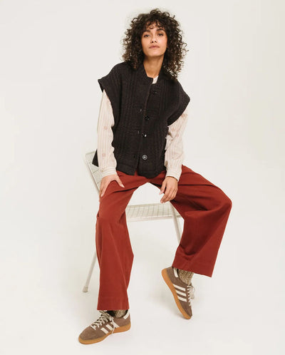 Sonny Wool Vest - Brown Multi