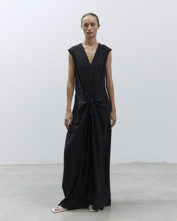 Peachy Touch Maxi Dress BLACK