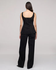 Cocoon Bustier Top - Black