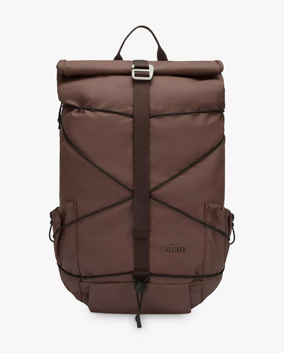 Dayle Roll Top Backpack - Dark Brown