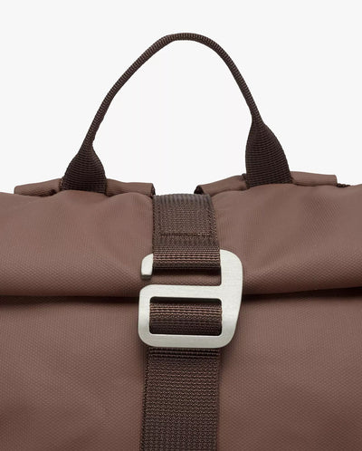 Dayle Roll Top Backpack - Dark Brown