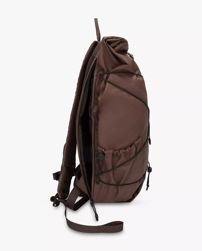 Dayle Roll Top Backpack - Dark Brown