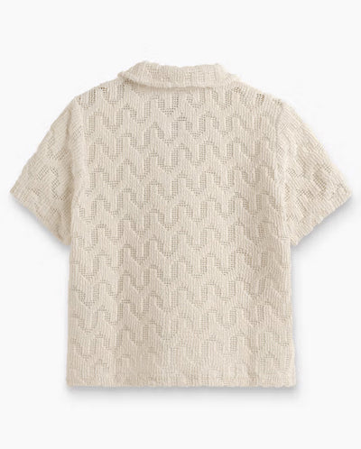 Atlas Cuba Crochet Shirt -  Ecru