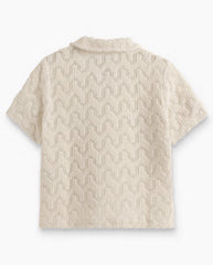 Atlas Cuba Crochet Shirt -  Ecru