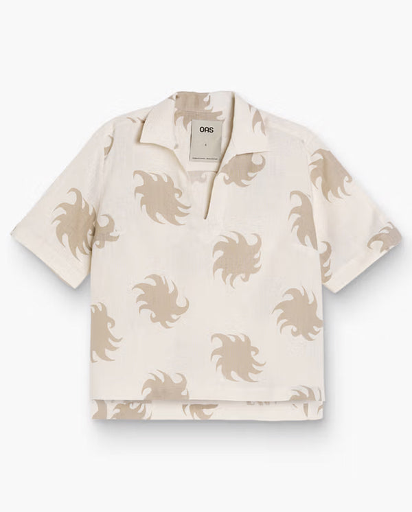 Hazel Ember Linen Shirt - Sand