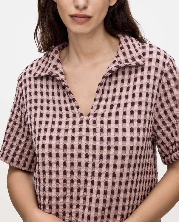 Ferratelle Jaffa Waffle Shirt - Burgundy