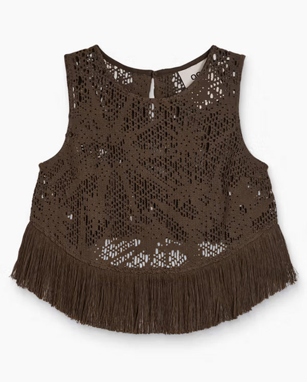 Aurora Crochet Top- Chocolate
