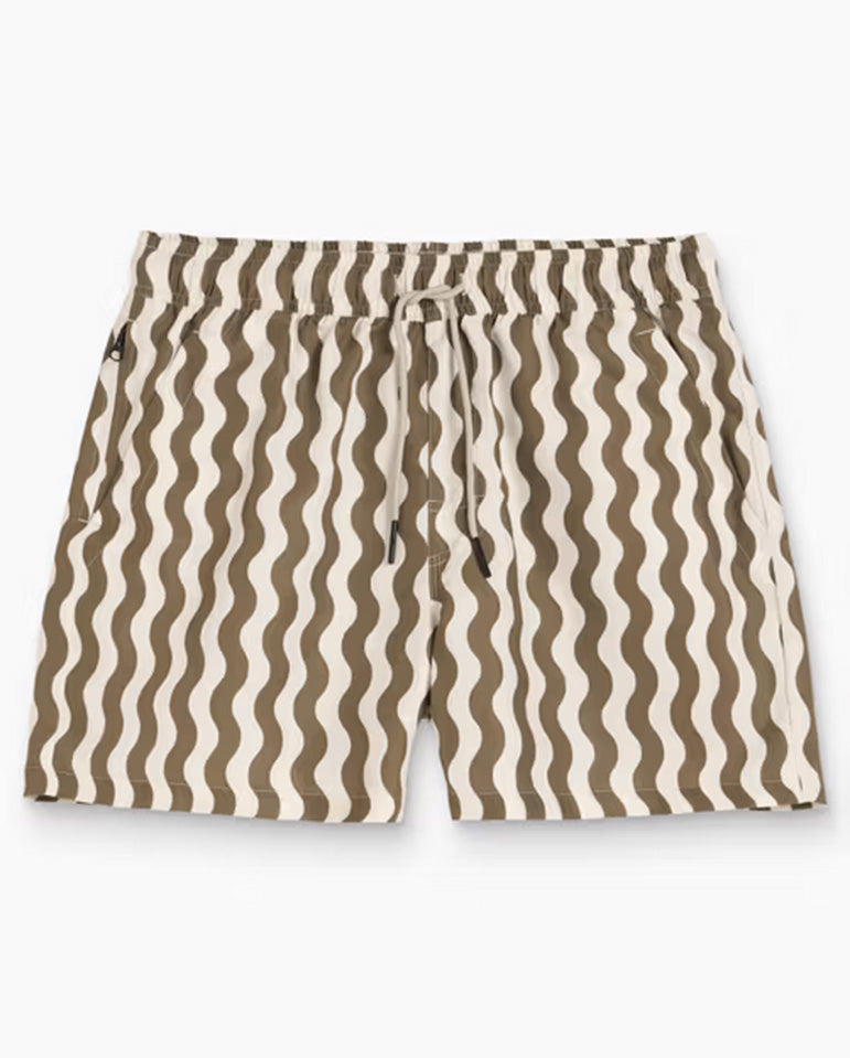 Fine Waver Swim Shorts - Beige