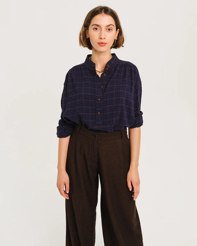 Emeline blouse - Blue Check