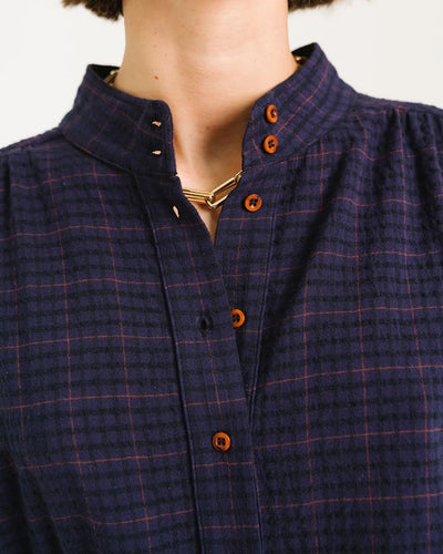 Emeline blouse - Blue Check