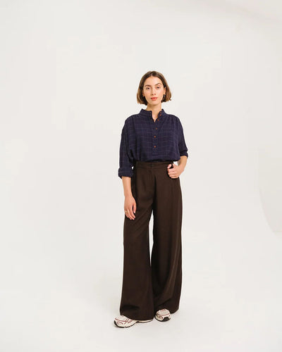 Emeline blouse - Blue Check