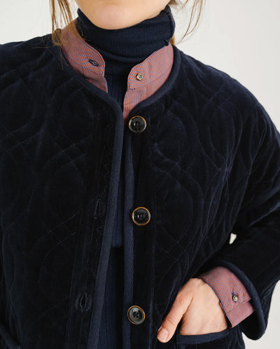BARI MIRA Embroidered Jacket - Blue