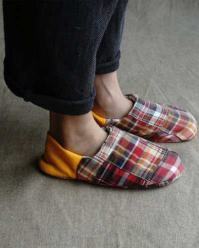 Patchwork Slipper Dobby Cloth / Red