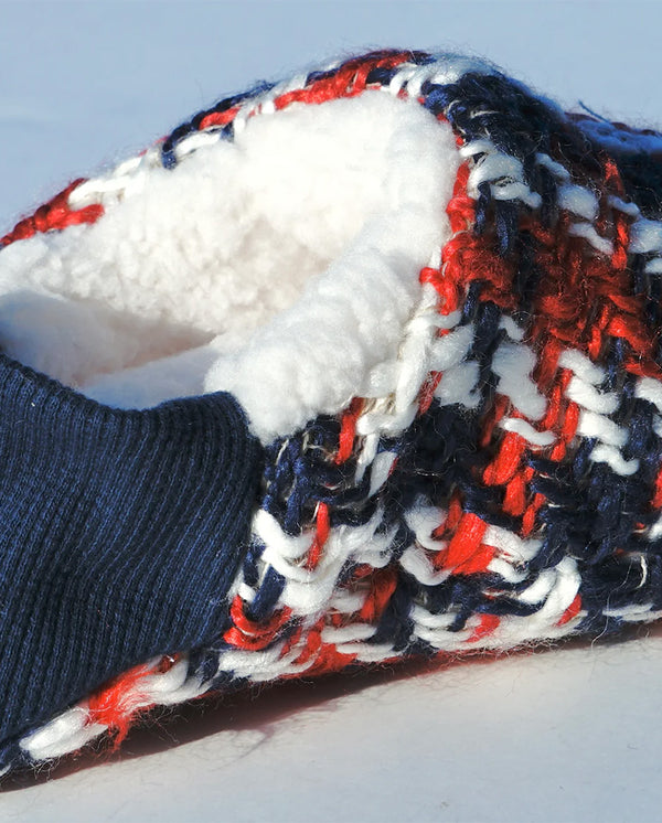 Big Tweed Slipper Sheep Boa / Navy