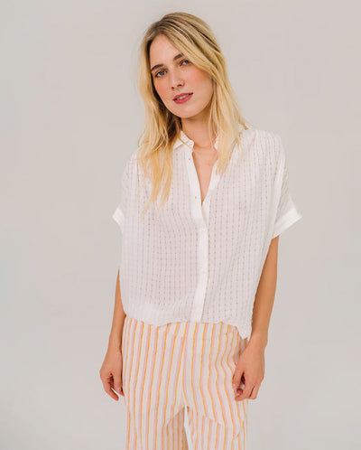 Louisa Pacora Blouse - White