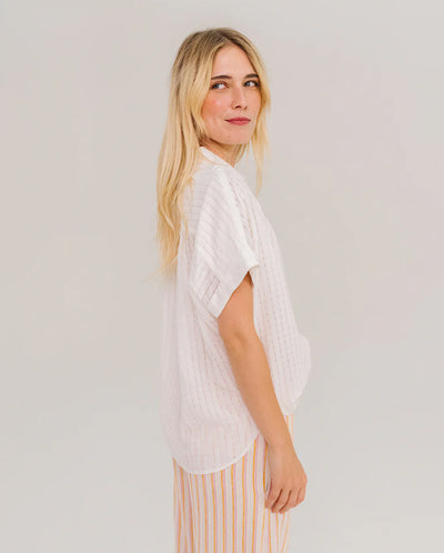 Louisa Pacora Blouse - White