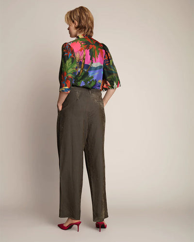 Gacana Slouchy Tailored Trouser Army