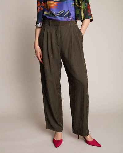 Gacana Slouchy Tailored Trouser Army