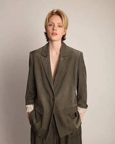 Gove Fine Cord Blazer Army