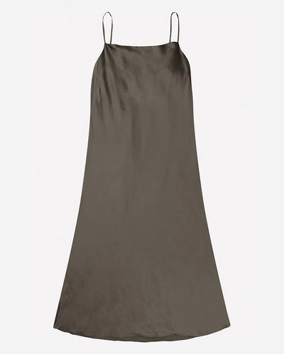 Babyloma Bias Cut Slip Dress Black