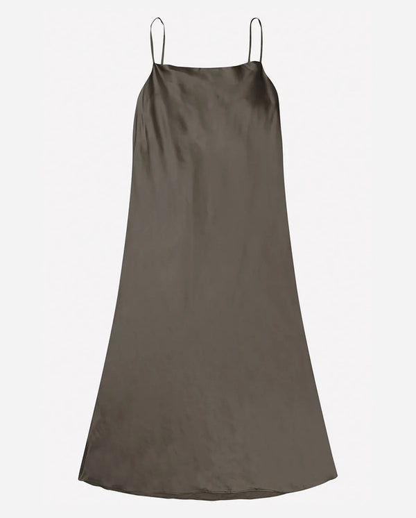 Babyloma Bias Cut Slip Dress Black