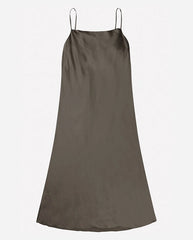 Babyloma Bias Cut Slip Dress Black