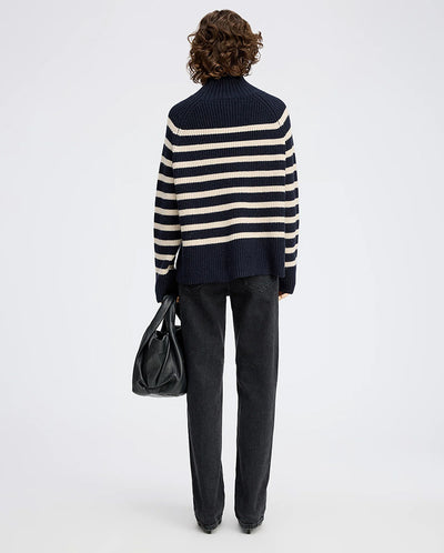 Arissa Stripe Knit - Navy