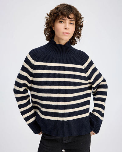 Arissa Stripe Knit - Navy