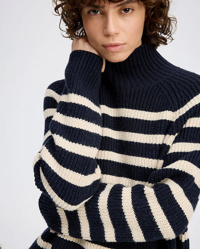 Arissa Stripe Knit - Navy