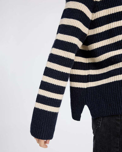 Arissa Stripe Knit - Navy