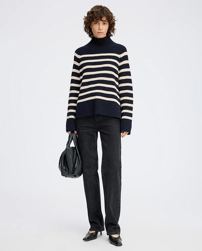 Arissa Stripe Knit - Navy