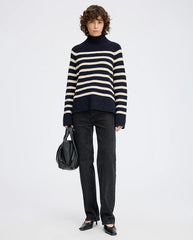 Arissa Stripe Knit - Navy