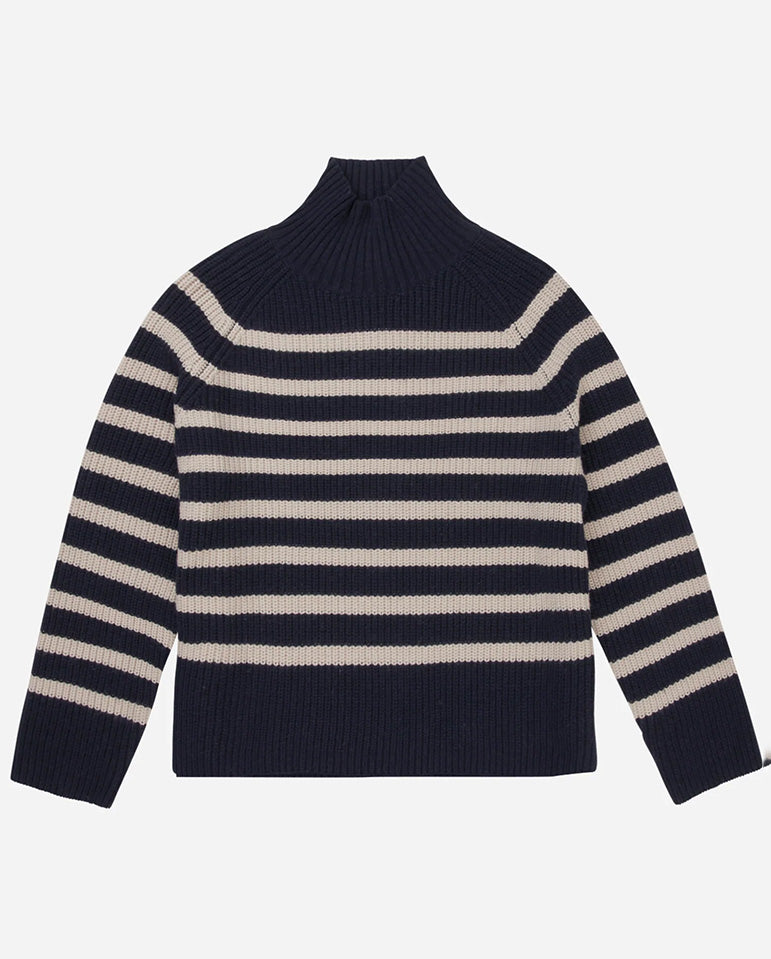 Arissa Stripe Knit - Navy
