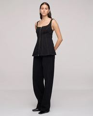 Cocoon Bustier Top - Black