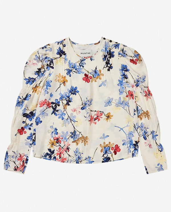 Frewin Printed Blouse Ecru Print