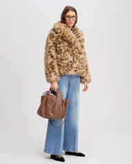 Lestine Faux Fur Jacket - Camel
