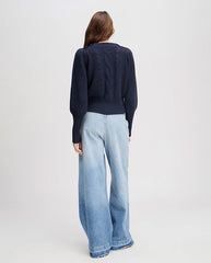 Lysta Button Detail Knit - Navy