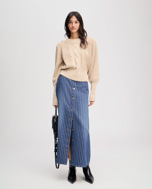 Lysta Button Detail Knit - Navy