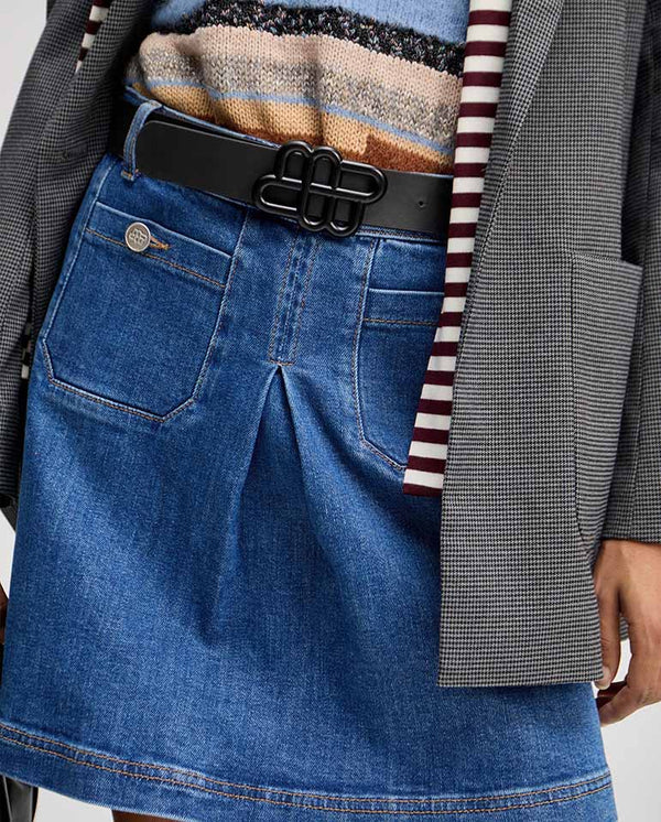 Matter leather Belt - Black