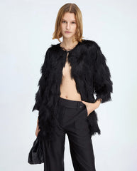 Rosevilla Ruffle Jacket BLACK