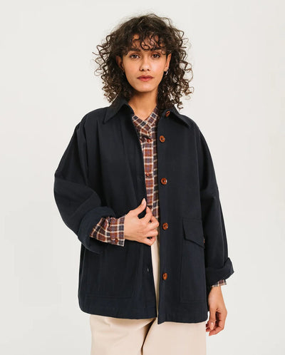 Romane Oversize Jacket - Navy
