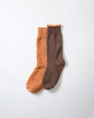 Riversible Pile Socks - Black / Orange
