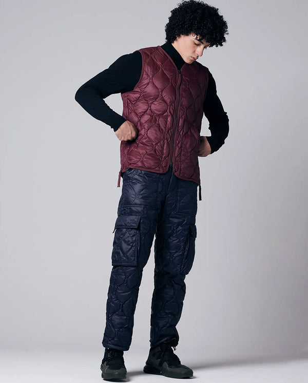 MILITARY V NECK DOWN VEST - AZUKI