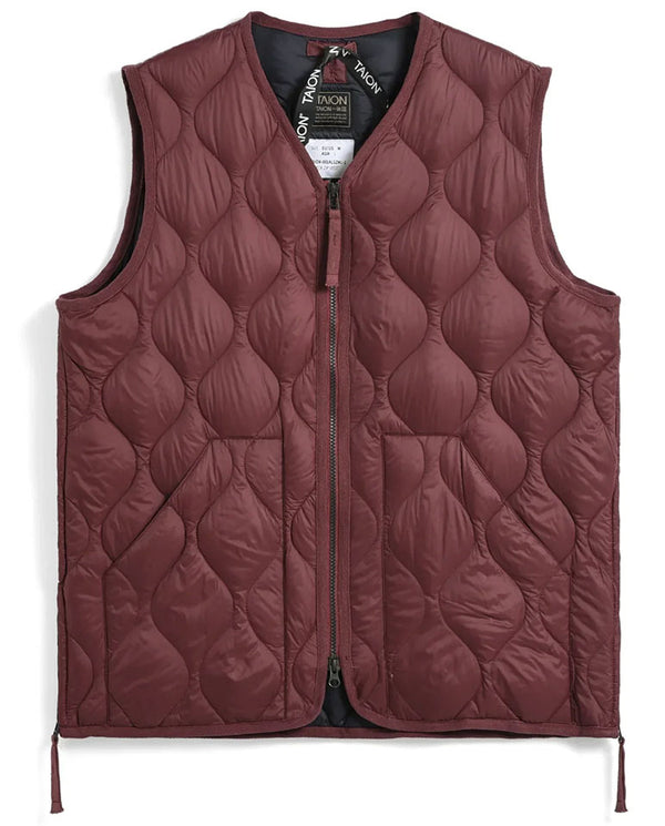 MILITARY V NECK DOWN VEST - AZUKI