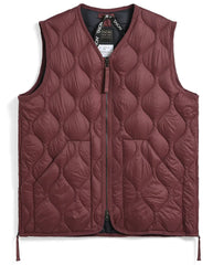 MILITARY V NECK DOWN VEST - AZUKI