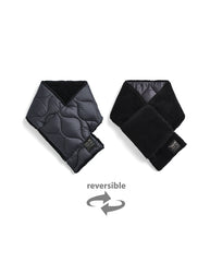 Military Reversible Down Scarf - Dark Charcoal