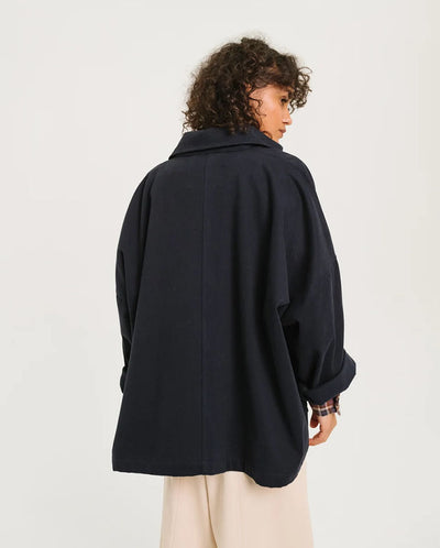 Romane Oversize Jacket - Navy